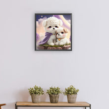 Load image into Gallery viewer, Diamond Painting - Full Round - two puppies (30*30CM)