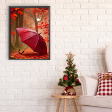 Load image into Gallery viewer, Diamond Painting - Full Round - Red umbrella in the woods (30*40CM)