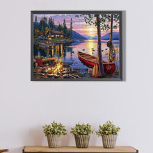 Load image into Gallery viewer, Diamond Painting - Full Round - country boat (40*30CM)