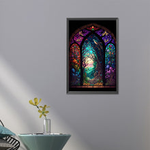 Load image into Gallery viewer, AB Diamond Painting - Full Round - Bird singing branches glass painting (40*60CM)