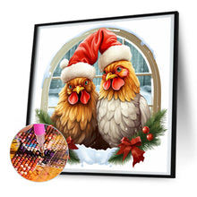 Load image into Gallery viewer, Diamond Painting - Full Round - window animal cock (30*30CM)