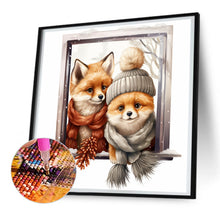 Load image into Gallery viewer, Diamond Painting - Full Round - window animal fox (30*30CM)