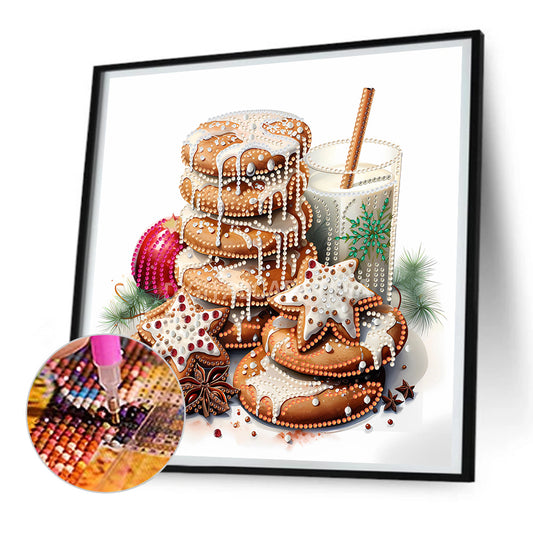 Diamond Painting - Partial Special Shaped - Cookie drinks (30*30CM)