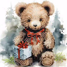 Load image into Gallery viewer, Diamond Painting - Partial Special Shaped - gift bear (30*30CM)