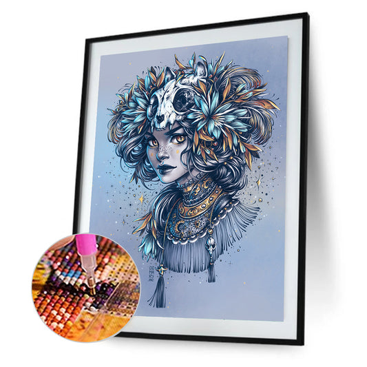 Diamond Painting - Full Round - girl (30*40CM)