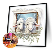 Load image into Gallery viewer, Diamond Painting - Full Round - window animal sheep (30*30CM)