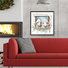 Load image into Gallery viewer, Diamond Painting - Full Round - window animal sheep (30*30CM)