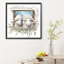 Load image into Gallery viewer, Diamond Painting - Full Round - window animal sheep (30*30CM)