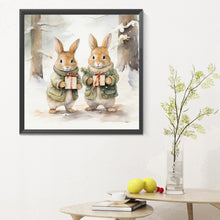 Load image into Gallery viewer, Diamond Painting - Full Round - gift bunny (30*30CM)