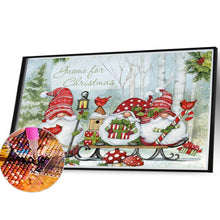 Load image into Gallery viewer, Diamond Painting - Full Round - christmas gnome (40*30CM)