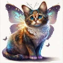 Load image into Gallery viewer, Diamond Painting - Full Round - wings kitten (30*30CM)