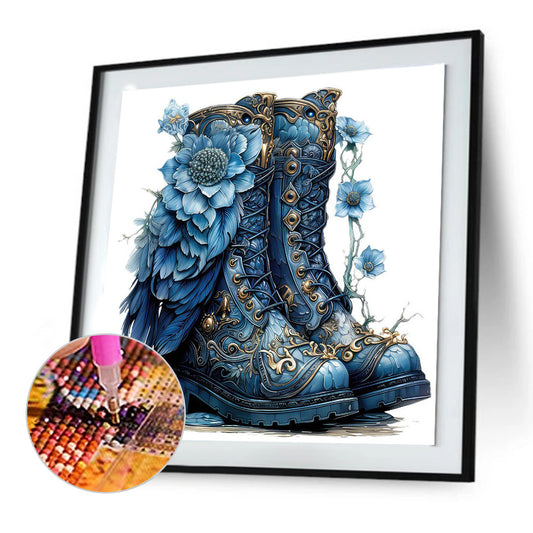 Diamond Painting - Full Round - blue boots (30*30CM)