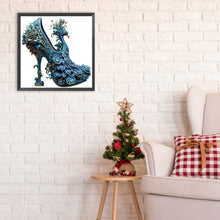 Load image into Gallery viewer, Diamond Painting - Full Round - blue high heels (30*30CM)