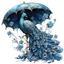 Load image into Gallery viewer, Diamond Painting - Full Round - blue peacock (30*30CM)