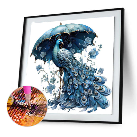 Diamond Painting - Full Round - blue peacock (30*30CM)