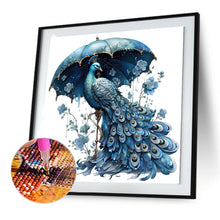 Load image into Gallery viewer, Diamond Painting - Full Round - blue peacock (30*30CM)