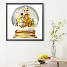 Load image into Gallery viewer, Diamond Painting - Full Round - Christmas alphabet crystal ball A (30*30CM)