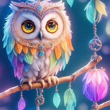 Load image into Gallery viewer, Diamond Painting - Full Round - Owl Dream Catcher (30*30CM)