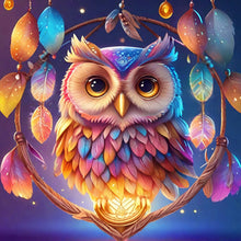 Load image into Gallery viewer, Diamond Painting - Full Round - Owl Dream Catcher (30*30CM)