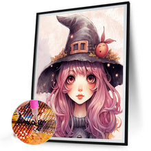 Load image into Gallery viewer, Diamond Painting - Full Round - big eyes witch girl (40*50CM)