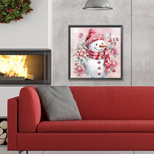 Load image into Gallery viewer, Diamond Painting - Full Round - Winter pink snowman (30*30CM)