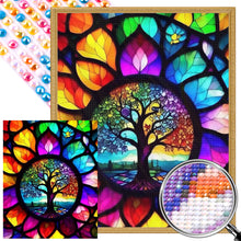 Load image into Gallery viewer, AB Diamond Painting - Full Round - stained glass tree (40*50CM)