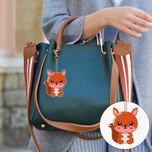 Load image into Gallery viewer, 8PCS Diamond Art Keyring Little Animal Double Sided Crown Special Shape Handbag