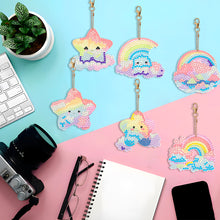 Load image into Gallery viewer, 8PCS Diamond Art Keyring Little Animal Double Sided Crown Special Shape Handbag