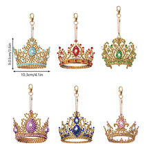 Load image into Gallery viewer, 8PCS Diamond Art Keyring Little Animal Double Sided Crown Special Shape Handbag