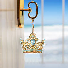 Load image into Gallery viewer, 8PCS Diamond Art Keyring Little Animal Double Sided Crown Special Shape Handbag
