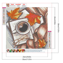 Load image into Gallery viewer, Diamond Painting - Full Round - book coffee (30*30CM)