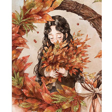 Load image into Gallery viewer, Diamond Painting - Full Round - Autumn vibe girl (40*50CM)