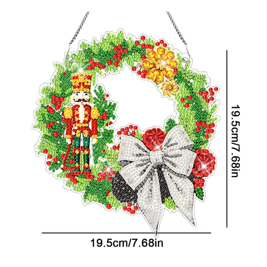 Special Shaped Crystal Painting Wreath Christmas Cookie Man Christmas Bear Santa
