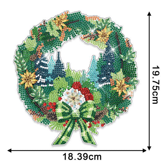Special Shaped Crystal Painting Wreath Christmas Cookie Man Christmas Bear Santa