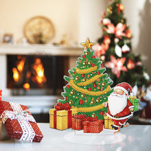 Load image into Gallery viewer, Crystal Painting Desktop Kit Christmas Tree Santa Diamond Painting Desktop Decor