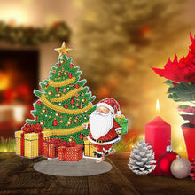 Load image into Gallery viewer, Crystal Painting Desktop Kit Christmas Tree Santa Diamond Painting Desktop Decor