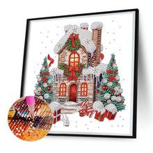 Load image into Gallery viewer, Diamond Painting - Partial Special Shaped - Christmas cabin (30*30CM)