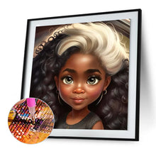 Load image into Gallery viewer, Diamond Painting - Full Round - black girl (30*30CM)