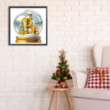 Load image into Gallery viewer, Diamond Painting - Full Round - Christmas crystal ball letter B (30*30CM)
