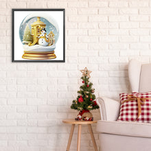 Load image into Gallery viewer, Diamond Painting - Full Round - Christmas crystal ball letter J (30*30CM)