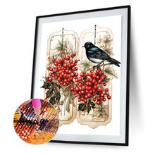 Load image into Gallery viewer, Diamond Painting - Full Round - Retro red flower butterfly (30*40CM)
