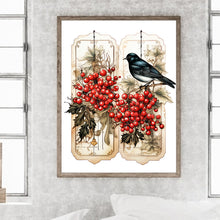 Load image into Gallery viewer, Diamond Painting - Full Round - Retro red flower butterfly (30*40CM)
