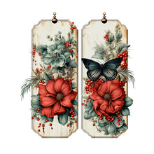 Load image into Gallery viewer, Diamond Painting - Full Round - Retro red flower butterfly (30*40CM)