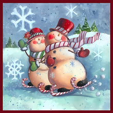 Load image into Gallery viewer, Diamond Painting - Full Square - snowman (30*30CM)