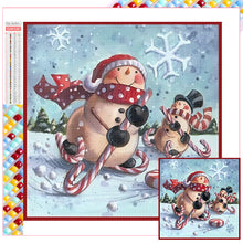 Load image into Gallery viewer, Diamond Painting - Full Square - snowman (30*30CM)