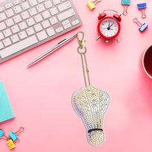 Load image into Gallery viewer, Double Sided Special Shape Diamond Painting Keychain (Khaki Badminton)