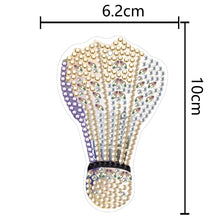 Load image into Gallery viewer, Double Sided Special Shape Diamond Painting Keychain (Khaki Badminton)