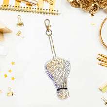 Load image into Gallery viewer, Double Sided Special Shape Diamond Painting Keychain (Khaki Badminton)