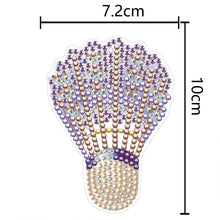 Load image into Gallery viewer, Double Sided Special Shape Diamond Painting Keychain (Purple Badminton)