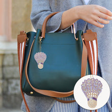 Load image into Gallery viewer, Double Sided Special Shape Diamond Painting Keychain (Purple Badminton)